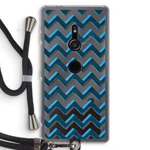 CaseCompany Onderbroken lijn: Sony Xperia XZ2 Transparant Hoesje met koord