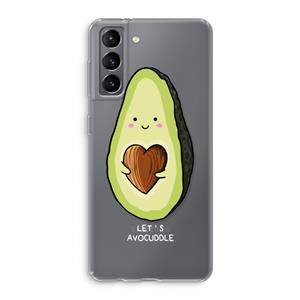 CaseCompany Avocuddle: Samsung Galaxy S21 Transparant Hoesje