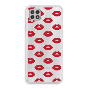 CaseCompany Lips: Samsung Galaxy A22 4G Transparant Hoesje