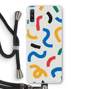 CaseCompany Illustratieve pop 2: Samsung Galaxy A70 Transparant Hoesje met koord