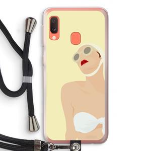 CaseCompany Summer: Samsung Galaxy A20e Transparant Hoesje met koord
