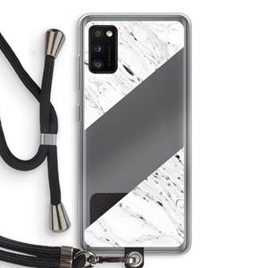CaseCompany Biggest stripe: Samsung Galaxy A41 Transparant Hoesje met koord