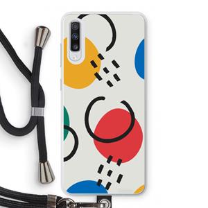 CaseCompany Illustratieve pop 3: Samsung Galaxy A70 Transparant Hoesje met koord