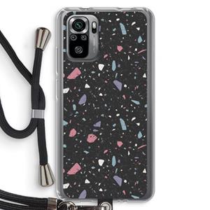 CaseCompany Terrazzo N°16: Xiaomi Redmi Note 10S Transparant Hoesje met koord