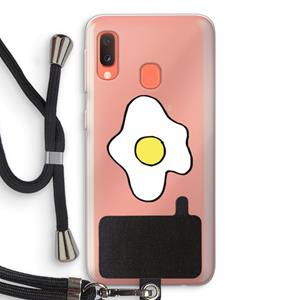 CaseCompany Spiegelei: Samsung Galaxy A20e Transparant Hoesje met koord