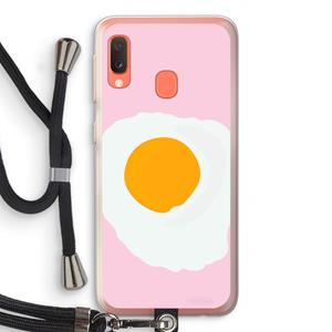CaseCompany Sunny side up: Samsung Galaxy A20e Transparant Hoesje met koord