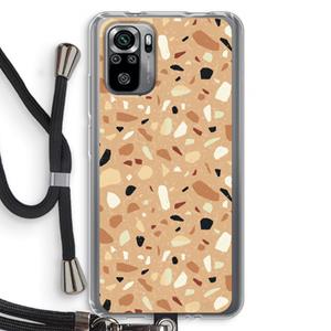 CaseCompany Terrazzo N°17: Xiaomi Redmi Note 10S Transparant Hoesje met koord