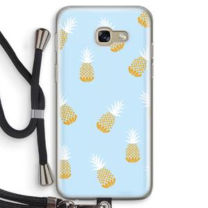 CaseCompany Ananasjes: Samsung Galaxy A5 (2017) Transparant Hoesje met koord