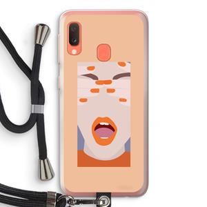 CaseCompany Surprise: Samsung Galaxy A20e Transparant Hoesje met koord
