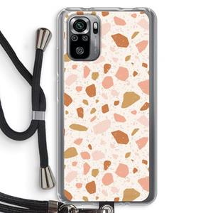CaseCompany Terrazzo N°18: Xiaomi Redmi Note 10S Transparant Hoesje met koord
