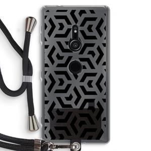 CaseCompany Crazy pattern: Sony Xperia XZ2 Transparant Hoesje met koord