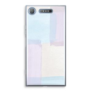 CaseCompany Square pastel: Sony Xperia XZ1 Transparant Hoesje
