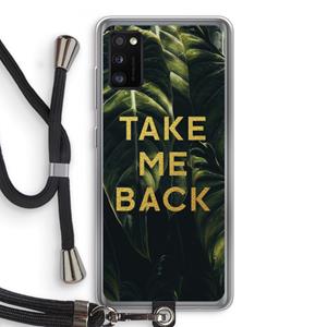 CaseCompany Take me back: Samsung Galaxy A41 Transparant Hoesje met koord