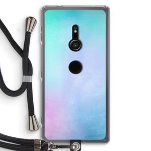 CaseCompany mist pastel: Sony Xperia XZ2 Transparant Hoesje met koord