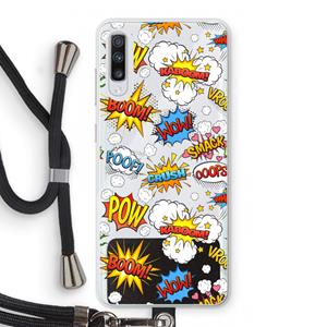 CaseCompany Pow Smack: Samsung Galaxy A70 Transparant Hoesje met koord