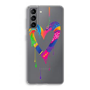 CaseCompany Melts My Heart: Samsung Galaxy S21 Transparant Hoesje