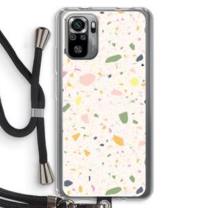 CaseCompany Terrazzo N°21: Xiaomi Redmi Note 10S Transparant Hoesje met koord