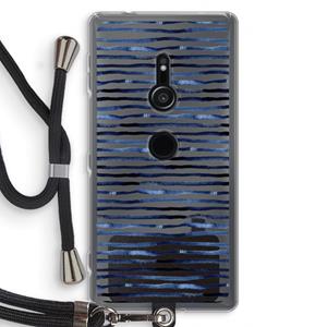CaseCompany Verrassende lijnen: Sony Xperia XZ2 Transparant Hoesje met koord