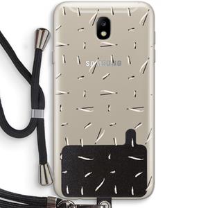 CaseCompany Hipster stripes: Samsung Galaxy J7 (2017) Transparant Hoesje met koord