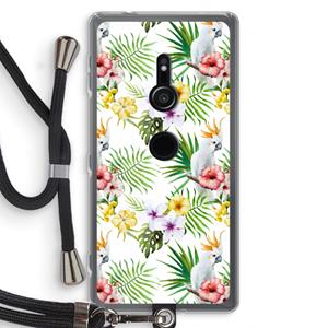 CaseCompany Gele kuif: Sony Xperia XZ2 Transparant Hoesje met koord