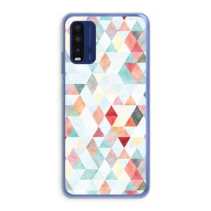 CaseCompany Gekleurde driehoekjes pastel: Xiaomi Redmi 9T Transparant Hoesje