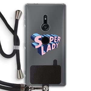 CaseCompany Superlady: Sony Xperia XZ2 Transparant Hoesje met koord