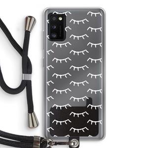 CaseCompany Wimpers: Samsung Galaxy A41 Transparant Hoesje met koord