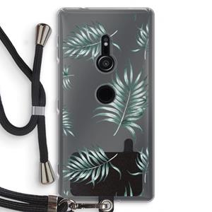 CaseCompany Simple leaves: Sony Xperia XZ2 Transparant Hoesje met koord