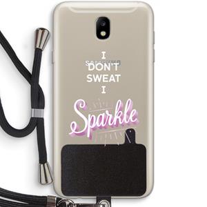 CaseCompany Sparkle quote: Samsung Galaxy J7 (2017) Transparant Hoesje met koord