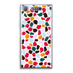 CaseCompany Colored Giraffe: Sony Xperia XZ1 Transparant Hoesje