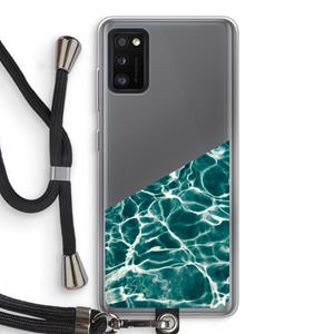 CaseCompany Weerkaatsing water: Samsung Galaxy A41 Transparant Hoesje met koord