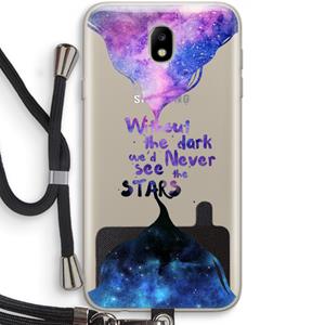 CaseCompany Stars quote: Samsung Galaxy J7 (2017) Transparant Hoesje met koord