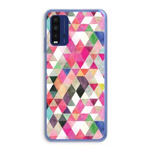 CaseCompany Gekleurde driehoekjes: Xiaomi Redmi 9T Transparant Hoesje