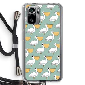 CaseCompany Pelican: Xiaomi Redmi Note 10S Transparant Hoesje met koord