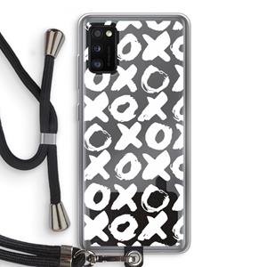 CaseCompany XOXO: Samsung Galaxy A41 Transparant Hoesje met koord