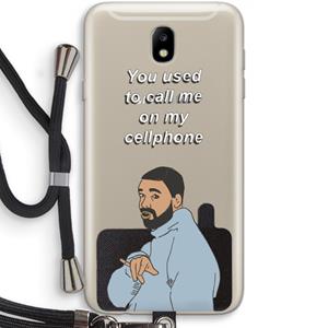 CaseCompany Hotline bling: Samsung Galaxy J7 (2017) Transparant Hoesje met koord