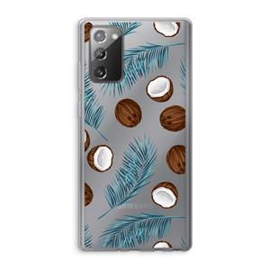 CaseCompany Kokosnoot roze: Samsung Galaxy Note 20 / Note 20 5G Transparant Hoesje