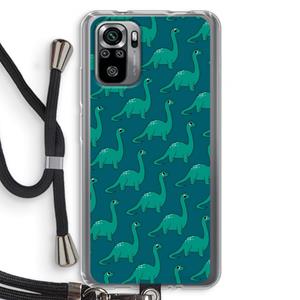 CaseCompany Diplodocus: Xiaomi Redmi Note 10S Transparant Hoesje met koord
