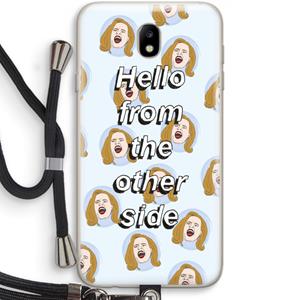 CaseCompany Hello: Samsung Galaxy J7 (2017) Transparant Hoesje met koord