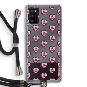 CaseCompany GIRL POWER: Samsung Galaxy A41 Transparant Hoesje met koord