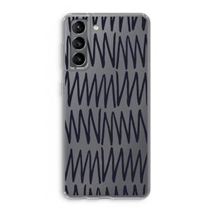 CaseCompany Marrakech Zigzag: Samsung Galaxy S21 Transparant Hoesje