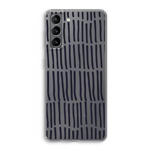 CaseCompany Moroccan stripes: Samsung Galaxy S21 Transparant Hoesje