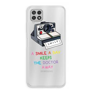 CaseCompany Smile: Samsung Galaxy A22 4G Transparant Hoesje