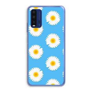 CaseCompany Margrietjes: Xiaomi Redmi 9T Transparant Hoesje