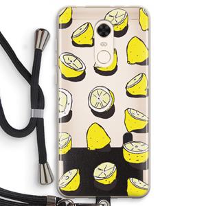 CaseCompany When Life Gives You Lemons...: Xiaomi Redmi 5 Transparant Hoesje met koord
