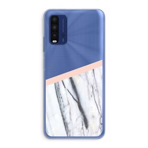 CaseCompany A touch of peach: Xiaomi Redmi 9T Transparant Hoesje