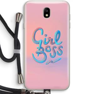 CaseCompany Girl boss: Samsung Galaxy J7 (2017) Transparant Hoesje met koord