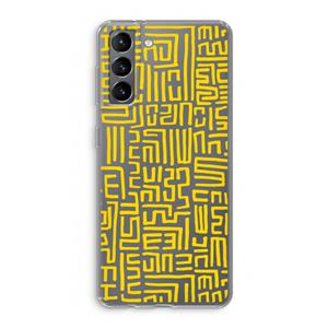CaseCompany Majorelle Blue Print: Samsung Galaxy S21 Transparant Hoesje