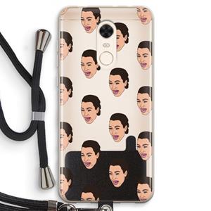 CaseCompany Ugly Cry Call: Xiaomi Redmi 5 Transparant Hoesje met koord