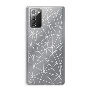 CaseCompany Geometrische lijnen wit: Samsung Galaxy Note 20 / Note 20 5G Transparant Hoesje
